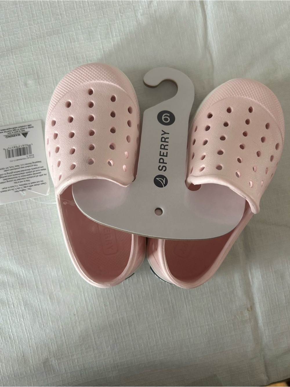 Sperry Kids Light Pink Perforated Slip-On Water Shoes